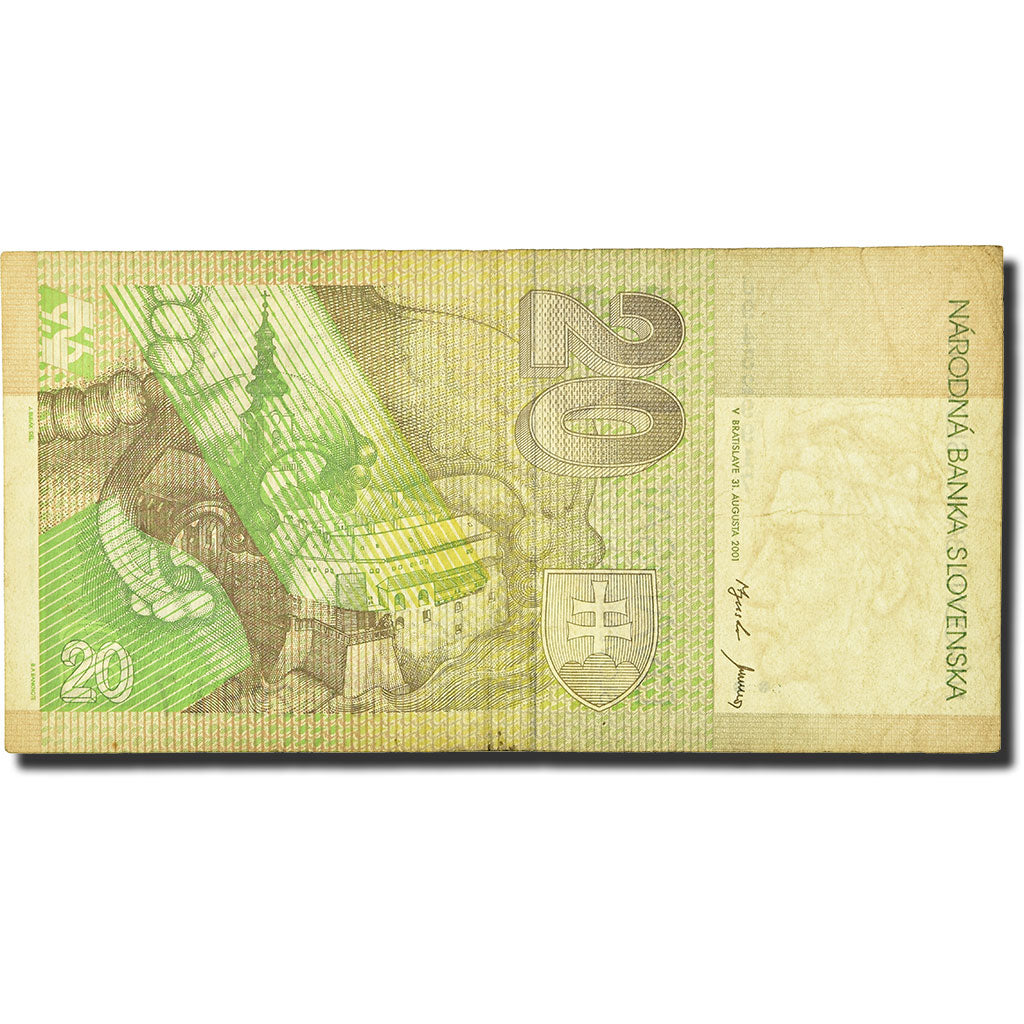 Banknote, Slovakia, 20 Korun, 1993, 2001-08-31, KM:20c, VF(30-35)