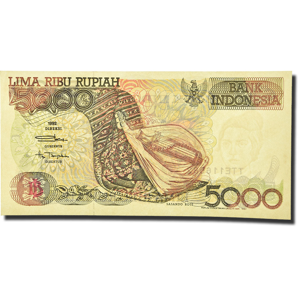 Banconote, Indonesia, 5000 Rupiah, 1992-2001, 1992, KM:130a, SPL