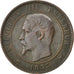 FRANCE, Napoléon III, 10 Centimes, 1853, Lille, KM #771.7, EF(40-45), Bronze, G.