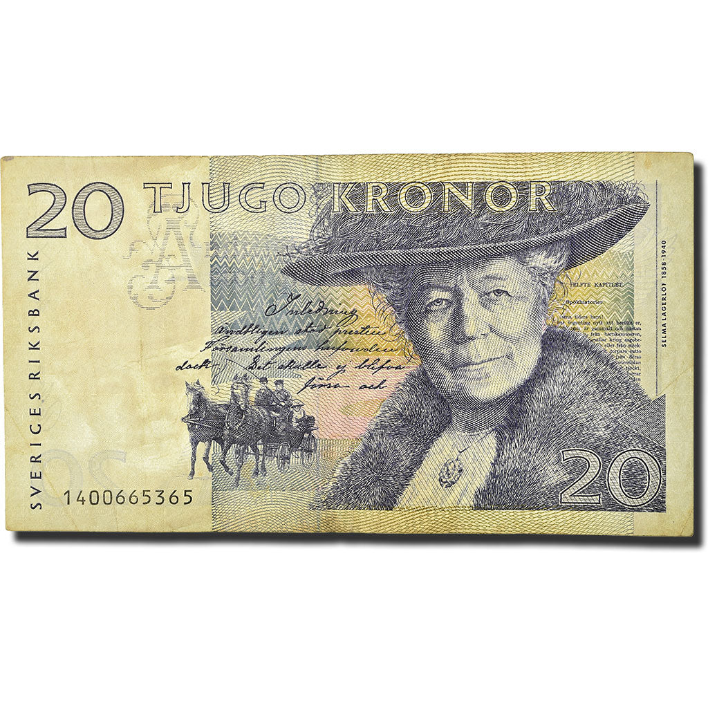 Banknote, Sweden, 20 Kronor, 1997, 1997-2007, KM:63a, VF(20-25)