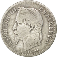 FRANCE, Napoléon III, 50 Centimes, 1867, Strasbourg, KM #814.2, VF(20-25), S...
