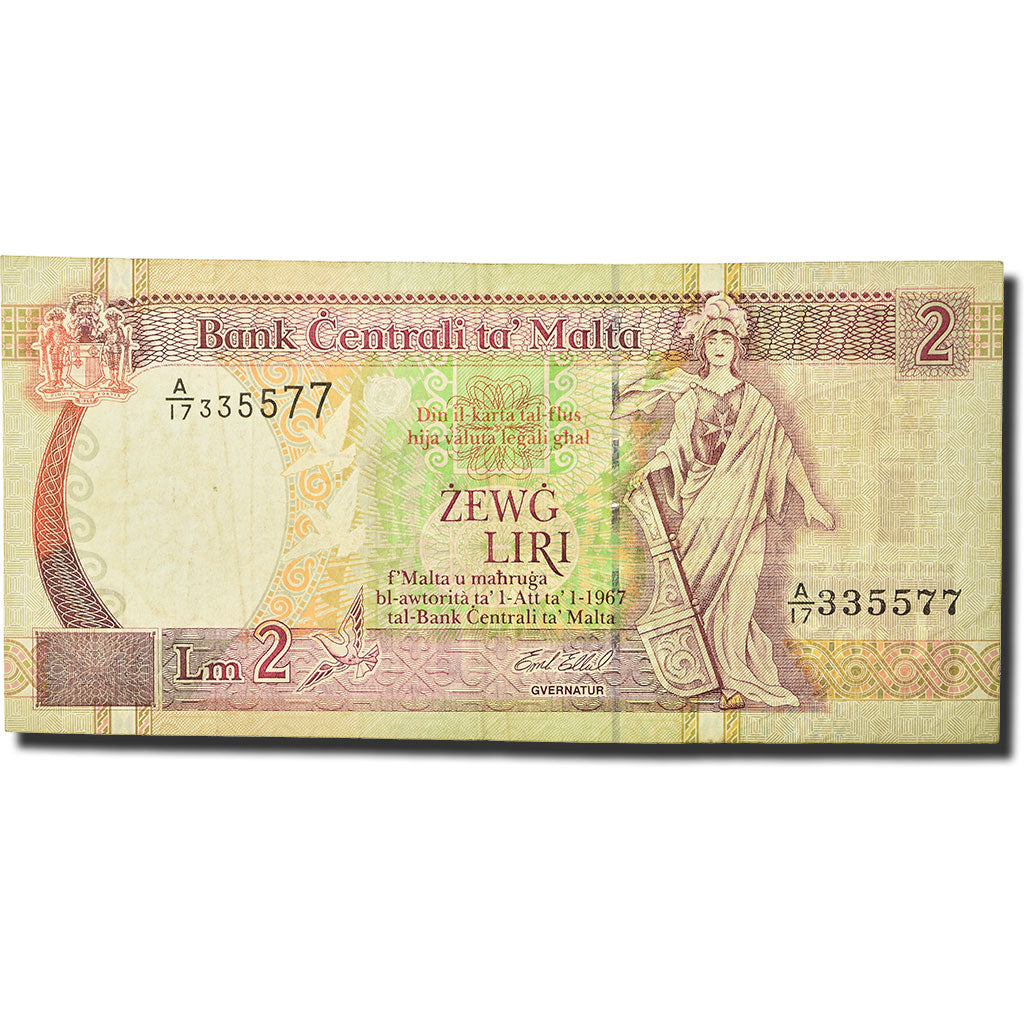 Banknote, Malta, 2 Liri, 1994, 1994, KM:45c, EF(40-45)