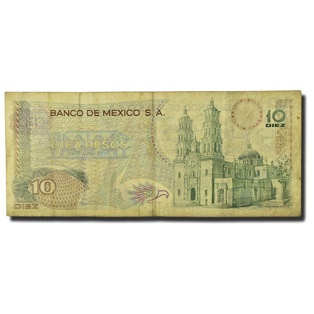 Billete, 10 Pesos, 1969-1974, México, 1970-07-22, KM:63c, BC
