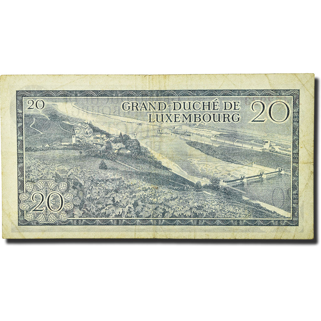 Banknote, Luxembourg, 20 Francs, 1966-1972, 1966-03-07, KM:54a, VF(20-25)