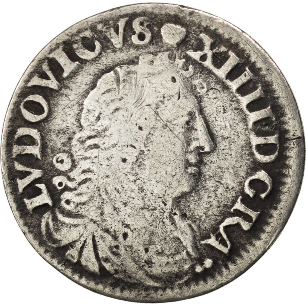 FRANCE, 4 Sols dits « des Traitants », 4 Sols, 1677, Lyon, KM #23...