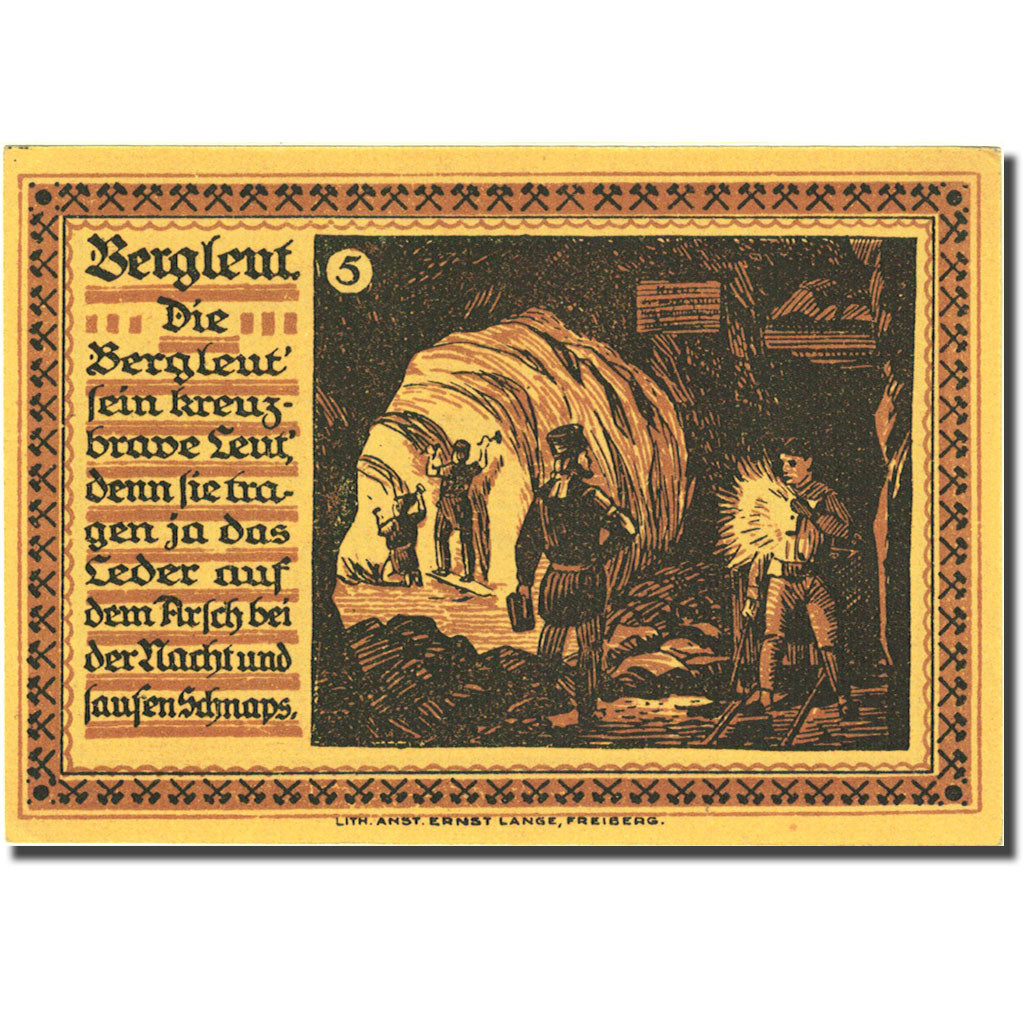 Banconote, Germania, Freiberg, 75 Pfennig, château, 1921, SPL Mehl 379.4a