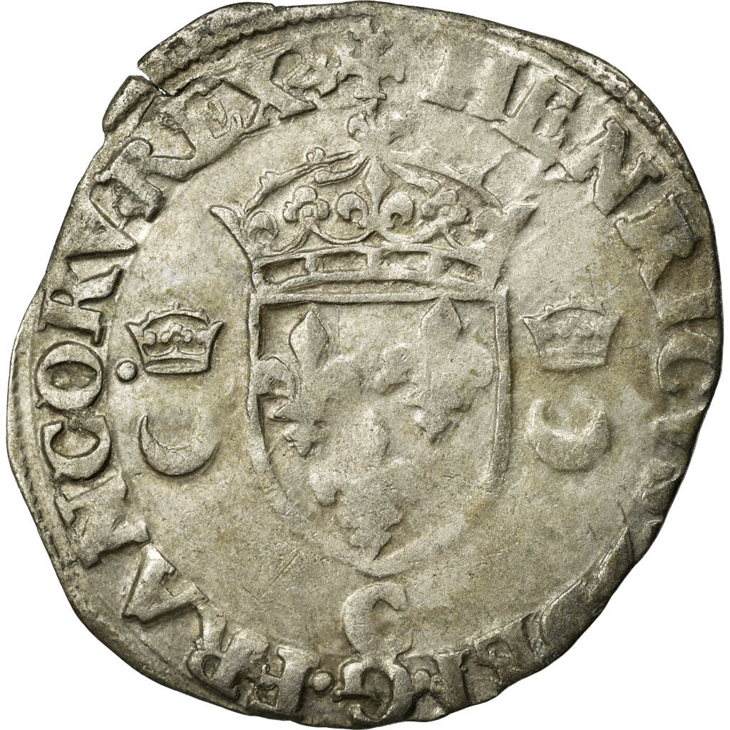 Moneta, Francia, Douzain, 1551, Saint Lô, BB, Biglione, Sombart:4380