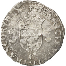 Coin, France, Douzain, 1551, Saint Lô, EF(40-45), Billon, Sombart:4380