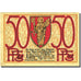 Banknote, Germany, Trier, 50 Pfennig, personnage, 1921, UNC(63), Mehl:T27.10