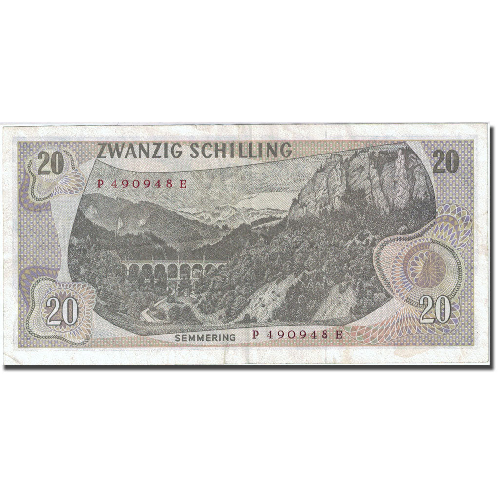Banknote, Austria, 20 Schilling, 1966-1970, 1967-07-02, KM:142a, EF(40-45)