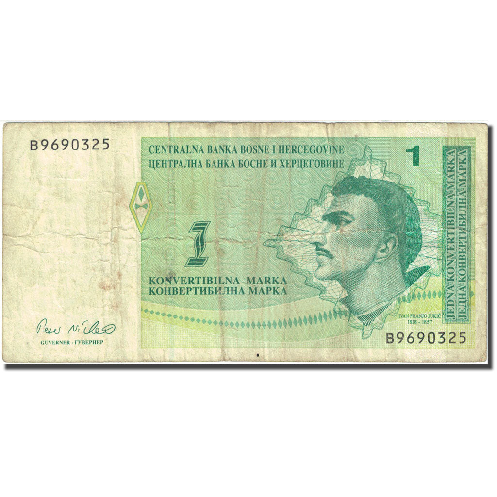 Banknote, Bosnia - Herzegovina, 1 Convertible Marka, 1998 VF(20-25) KM: 59a