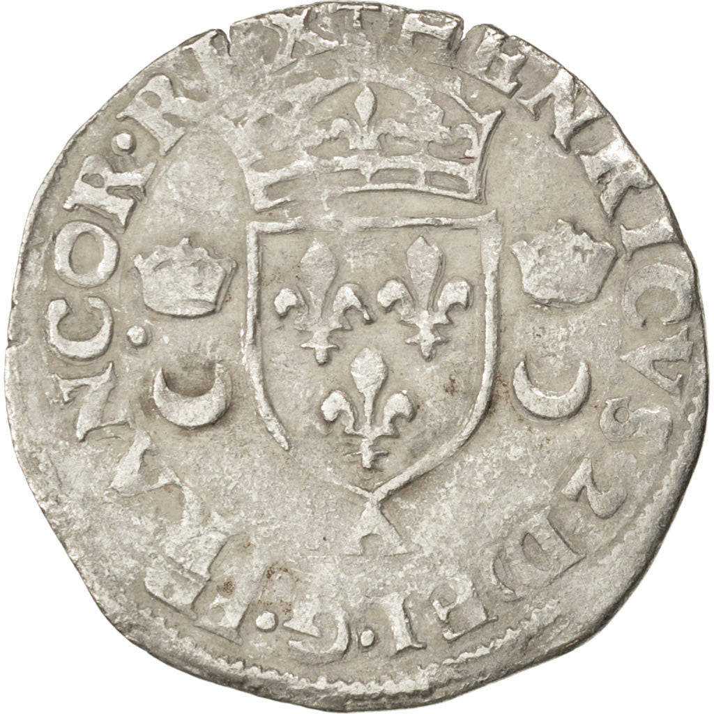 Henri II, Douzain aux croissants 1552 Paris, Sombart 4380