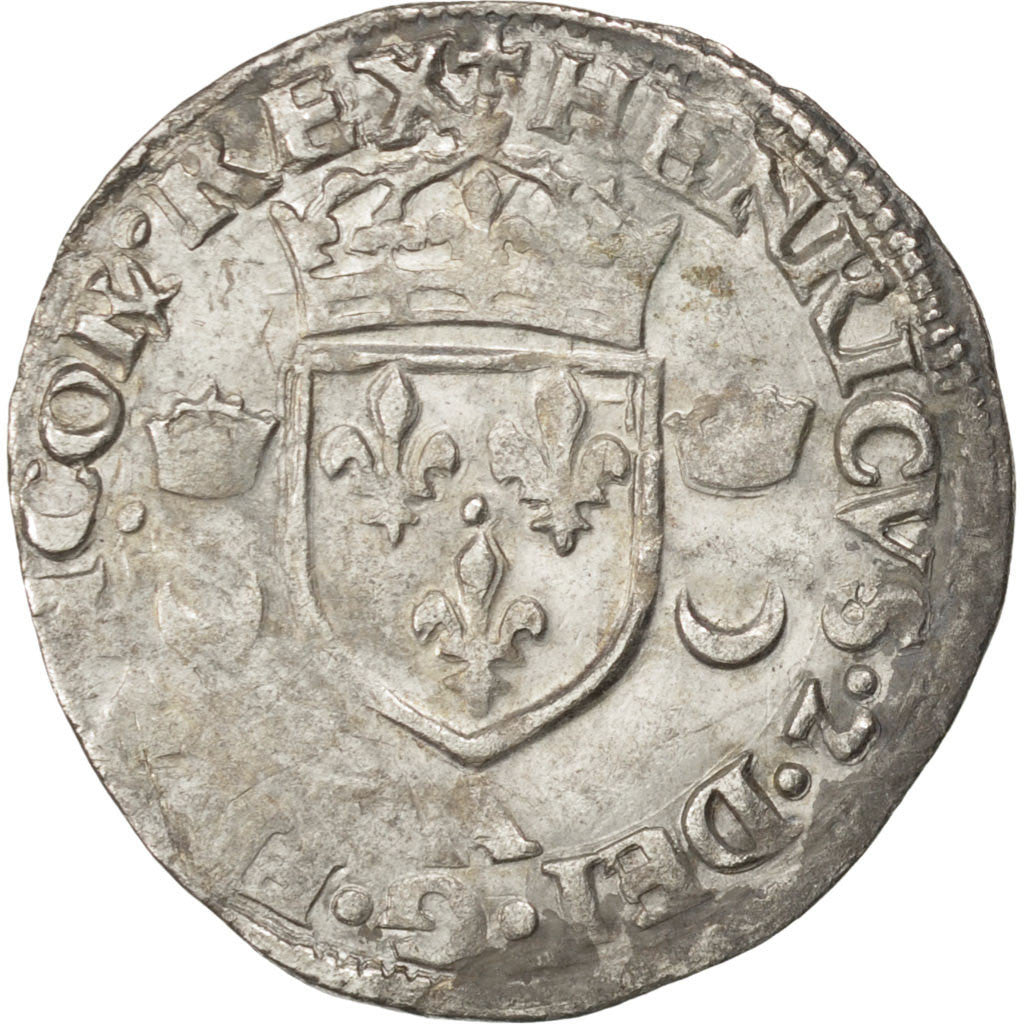 FRANCE, Douzain, 1552, Paris, EF(40-45), Billon, Sombart #4380, 2.33