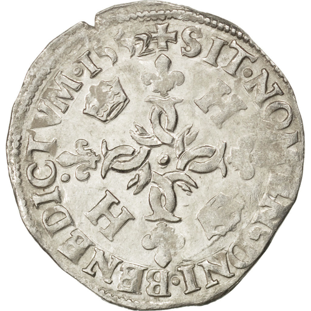 Monnaie, France, Douzain, 1552, Paris, TTB+, Billon, Sombart:4380
