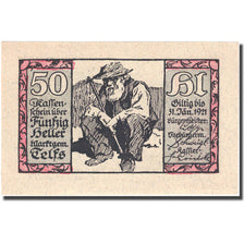 Banknote, Austria, Telfs, 50 Heller, personnage 1921-01-31, UNC(63) FS 1061a