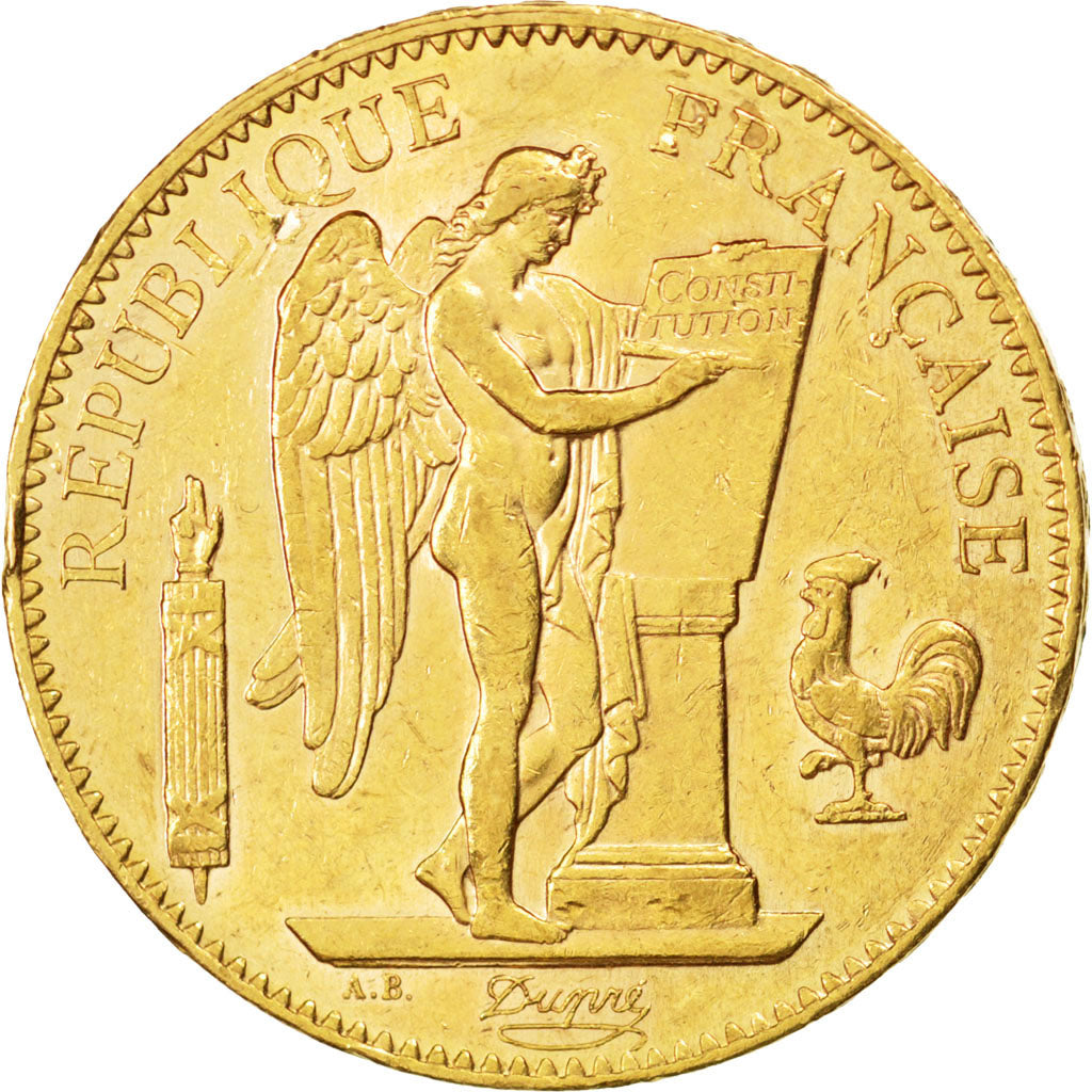 FRANCE, 100 Francs, 1908, Paris, KM #858, AU(55-58), Gold, Gadoury #1137a, 32.28