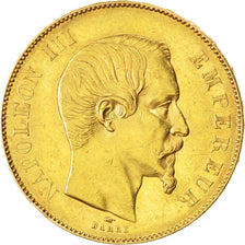 FRANCE, Napoléon III, 50 Francs, 1855, Paris, KM #785.1, EF(40-45), Gold, Gadour