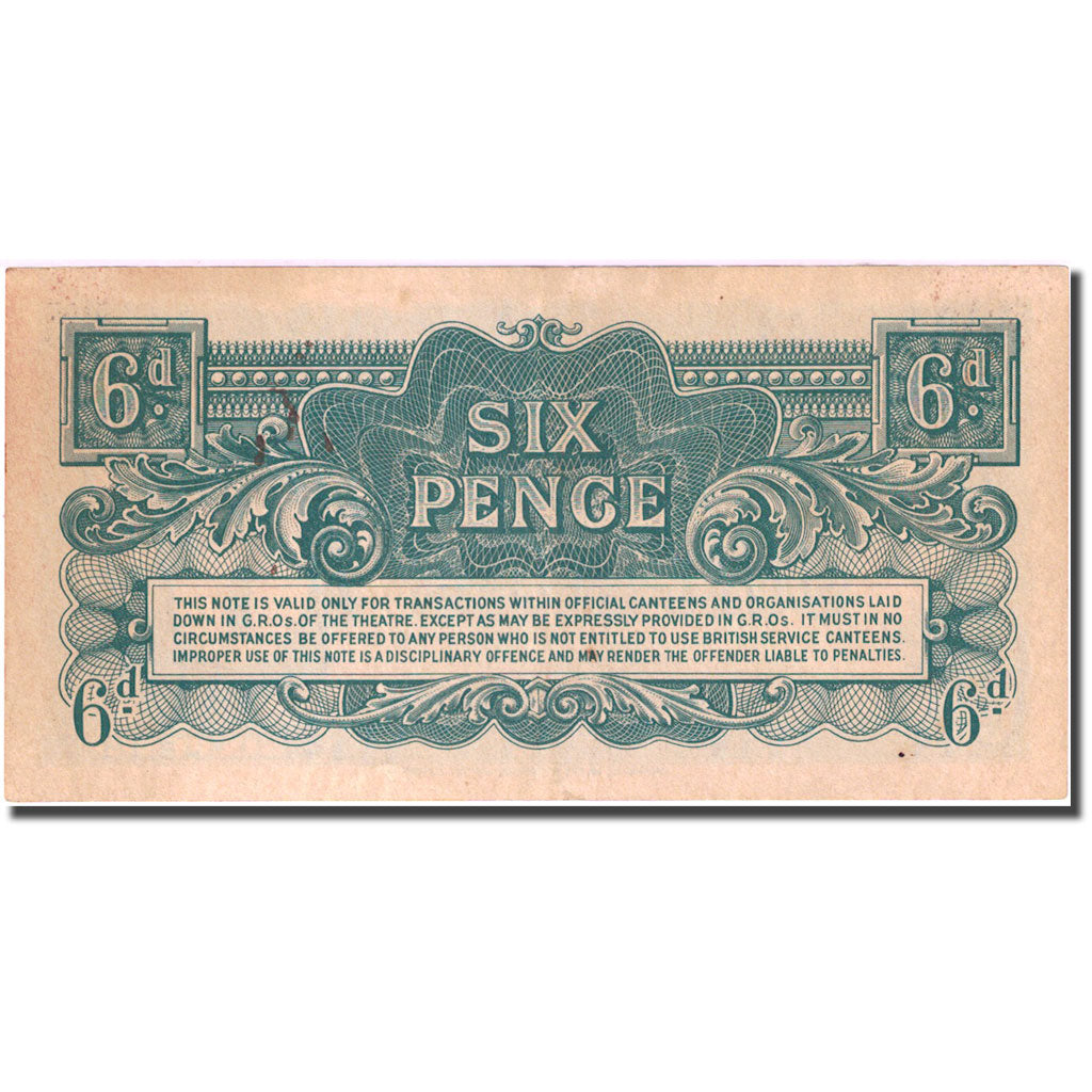 Banknote, Great Britain, 6 Pence, 1956, Undated (1956), KM:M25, VF(20-25)