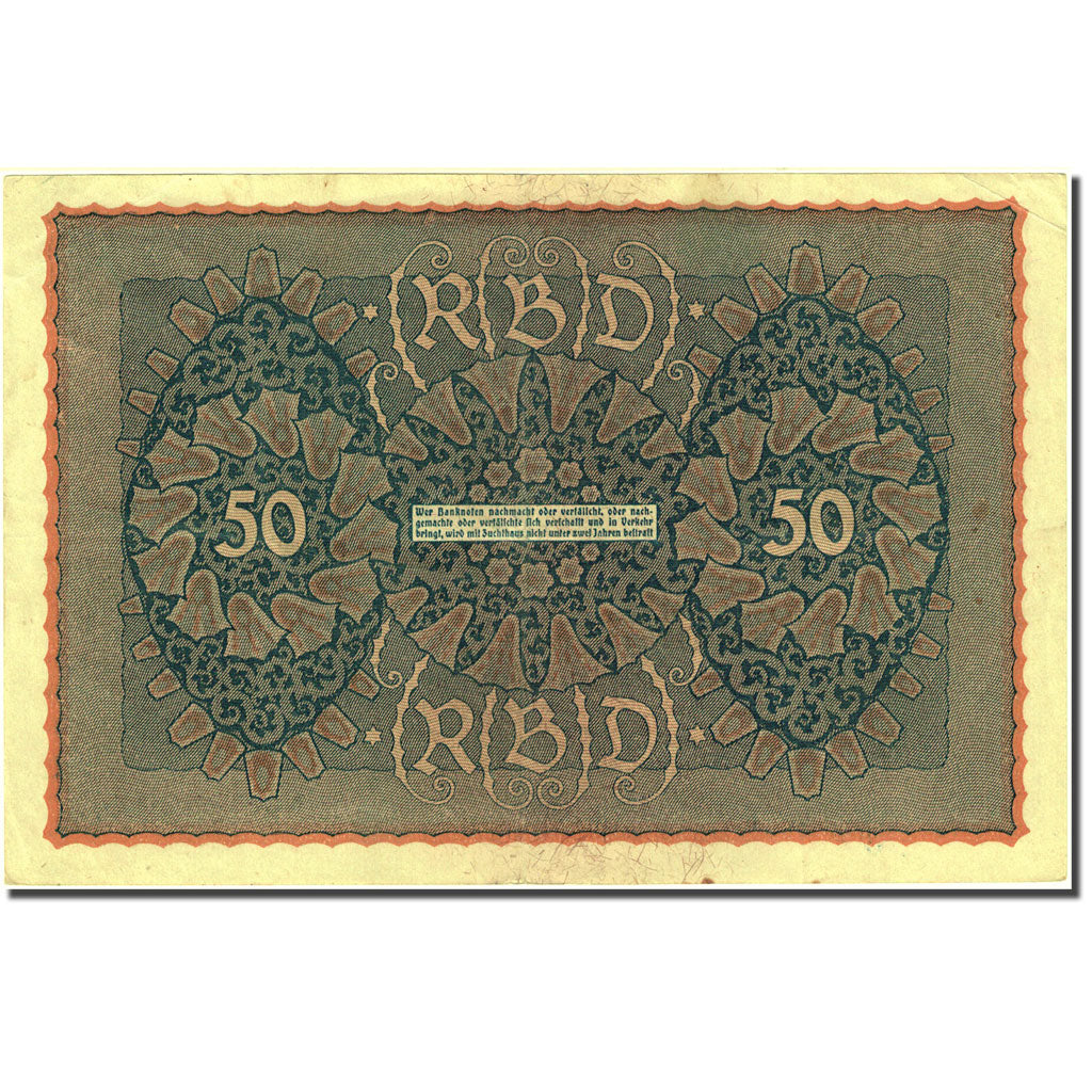 Banknote, Germany, 50 Mark, 1915-1919, 1919-06-24, KM:66, EF(40-45)