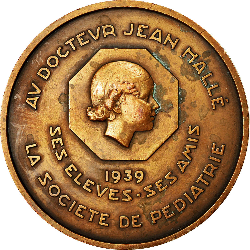 France, Médaille, Au Docteur Jean Hallé, La Société de Pédiatrie, Medicine