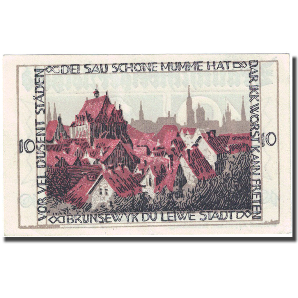 Banknote, Germany, Brauns, 10 Pfennig, village, 1923 UNC(63) Mehl:155.2b