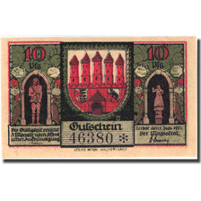 Banknote, Germany, Zerbst, 10 Pfennig, château, 1921 UNC(63) Mehl:1469.2a