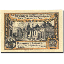 Banknote, Germany, Domnau, 75 Pfennig, ruine 2, 1921 UNC(63) Mehl:280.1