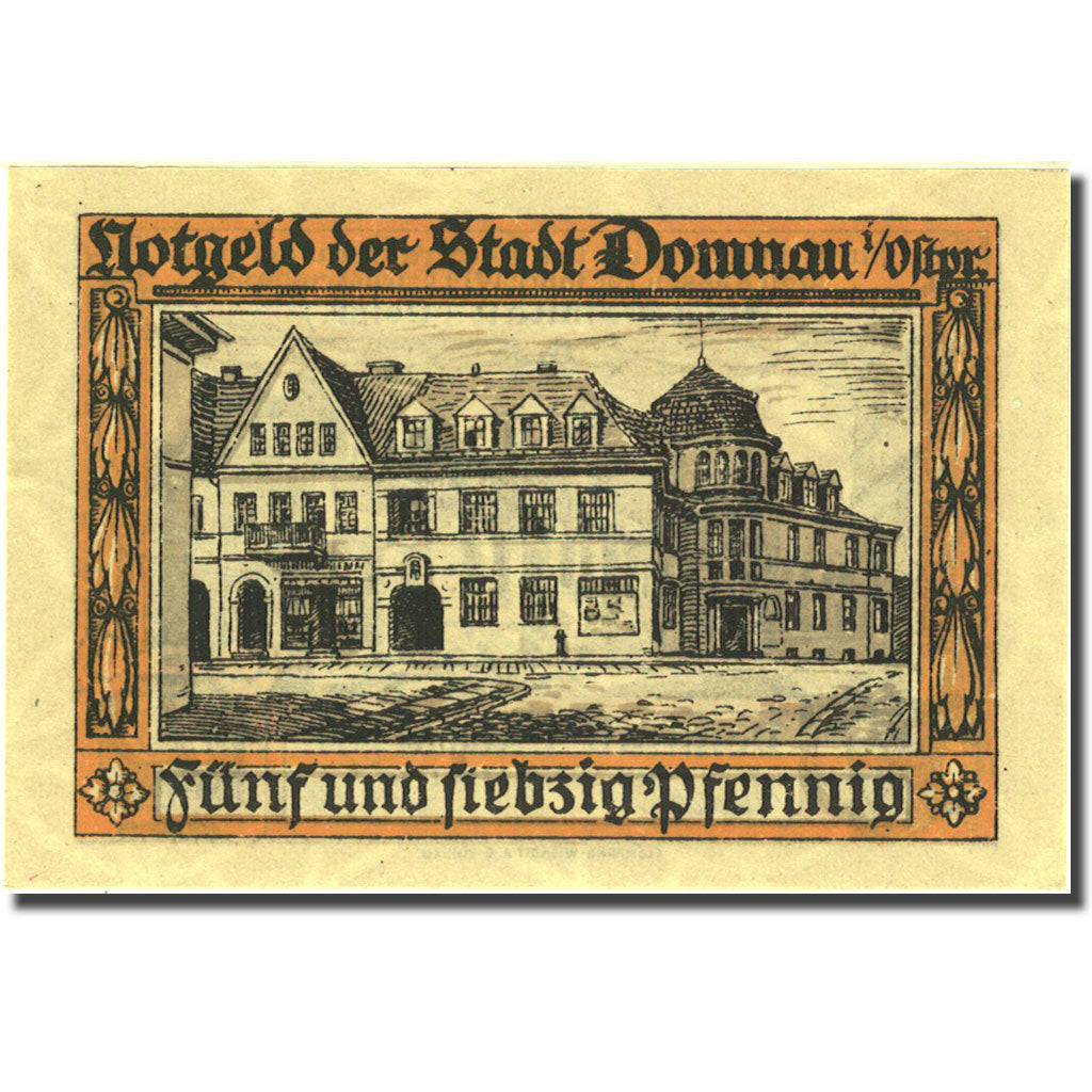 Banknote, Germany, Domnau, 75 Pfennig, ruine 2, 1921 UNC(63) Mehl:280.1