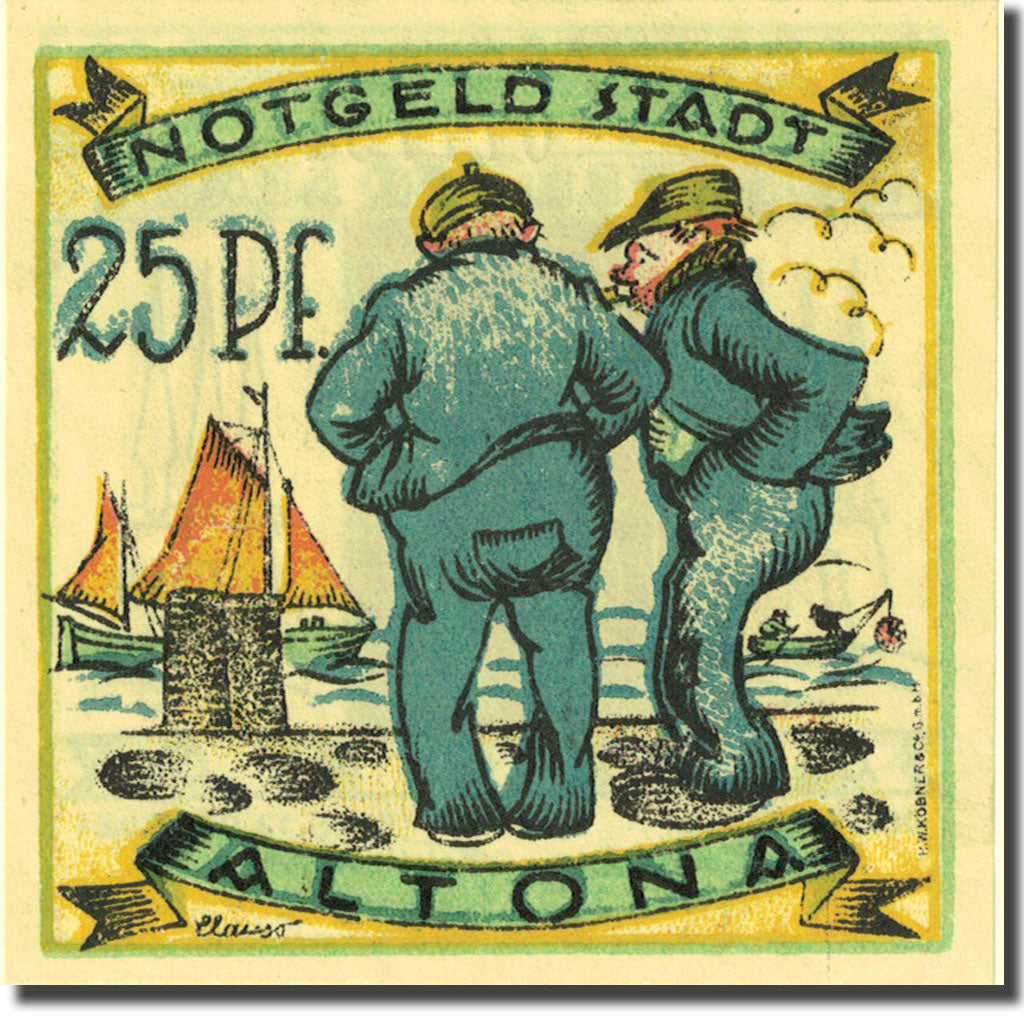 Banknote, Germany, Altona, 25 Pfennig, personnage 1, 1921 UNC(63) Mehl:30.2