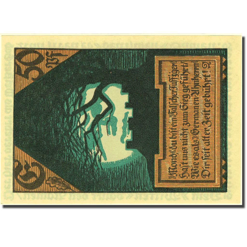 Geldschein, Deutschland, Wettin, 50 Pfennig, arbre 1, 1921, UNZ-, Mehl:1421.1b