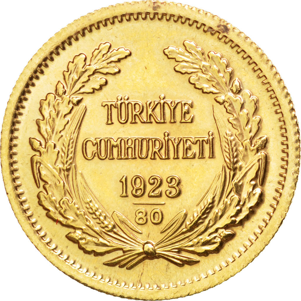 TURKEY, 100 Kurush, 2003, Ankara, KM #855, MS(63), Gold, 7.20