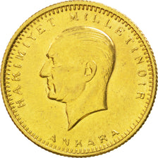 TURKEY, 100 Kurush, 1986, Ankara, KM #855, MS(63), Gold, 7.15
