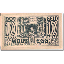 Banknote, Austria, Wolfsegg, 10 Heller, loup, 1922 UNC(63) Mehl:FS 1250II