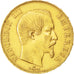 FRANCE, Napoléon III, 50 Francs, 1858, Strasbourg, KM #785.2, AU(50-53), Gold, G