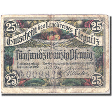 Banknote, Germany, Liegnitz, 25 Pfennig, Eglise 1920-01-01, VF(20-25) Mehl:L43.2