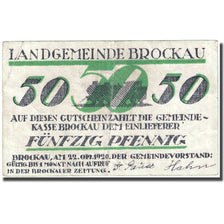 Banknote, Germany, Brockau, 50 Pfennig, roue, 1920 VF(20-25) Mehl:189.1b