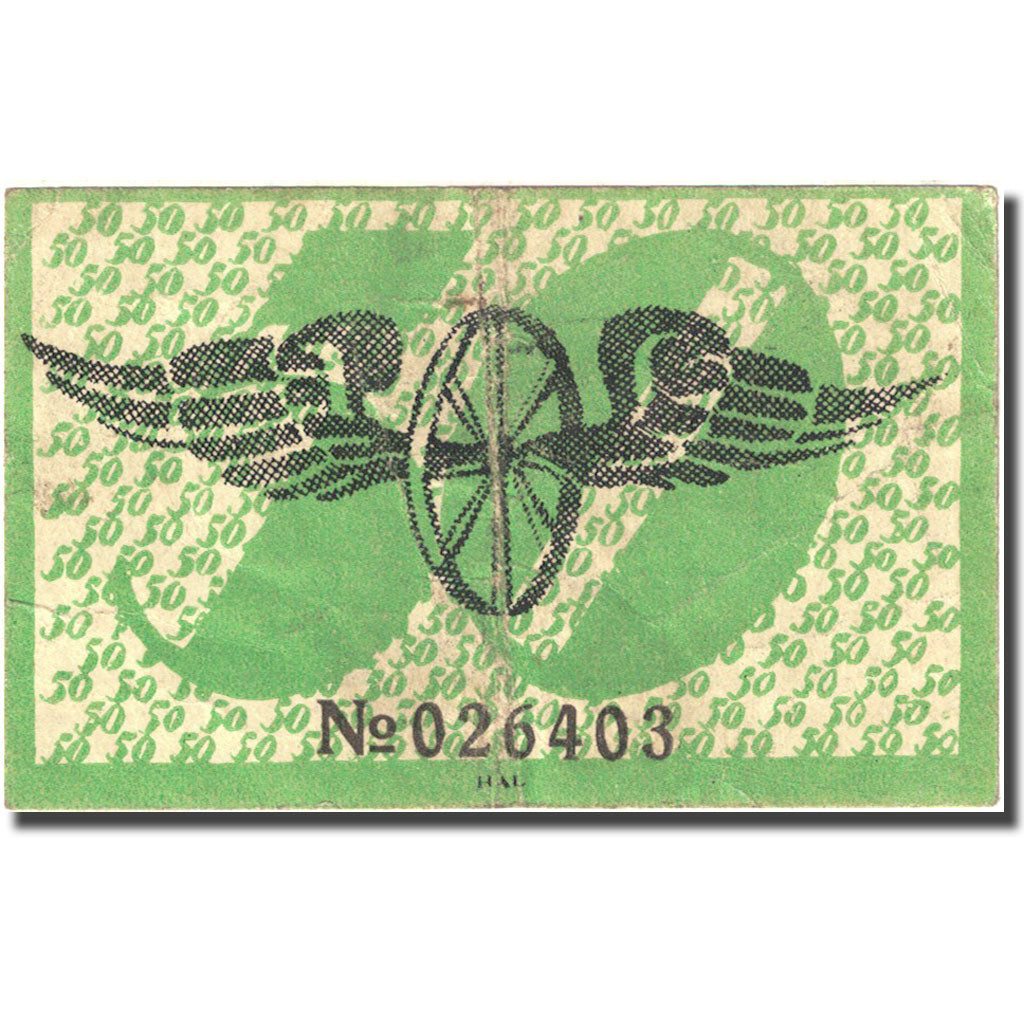 Banknote, Germany, Brockau, 50 Pfennig, roue, 1920 VF(20-25) Mehl:189.1b