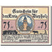 Banknote, Germany, Diepholz, 75 Pfennig, château, 1921 UNC(63) Mehl:273.3a