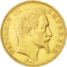 Francia, Napoleon III, Napoléon III, 50 Francs, 1864, Paris, BB, Oro, KM:804...