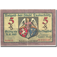 Banknote, Germany, Leobschütz, 5 Pfennig Blason 1921-12-31 EF(40-45) Mehl:L34.5a