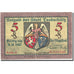 Banknote, Germany, Leobschütz, 5 Pfennig Blason 1921-12-31 EF(40-45) Mehl:L34.5a