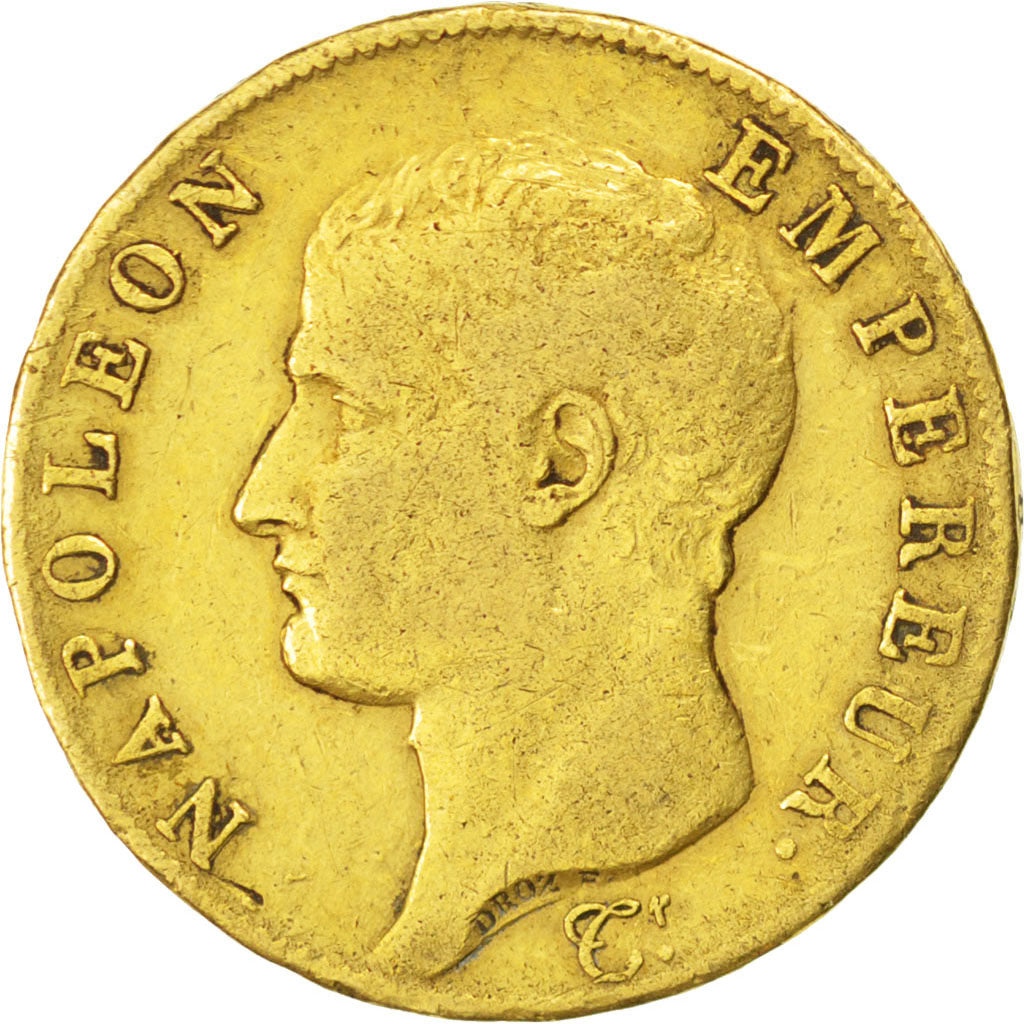 FRANCE, Napoléon I, 40 Francs, 1806, Paris, KM #664.1, VF(20-25), Gold, Gadoury