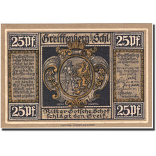 Banknote, Germany, Greiffenberg, 25 Pfennig, personnage, 1920 UNC(64) Mehl:470.1