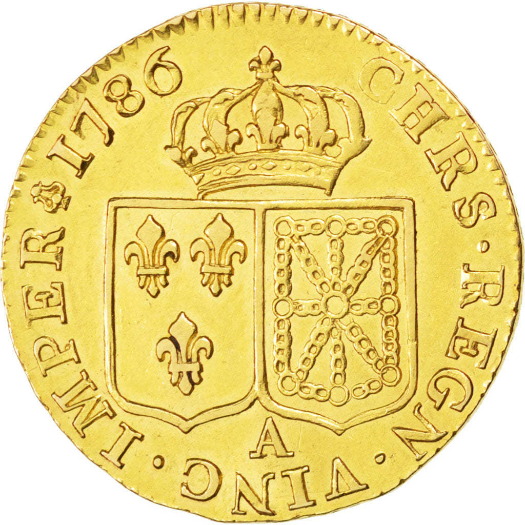FRANCE, Louis d'or à la tête nue, Louis D'or, 1786, Paris, KM #591.1, AU(55-58),
