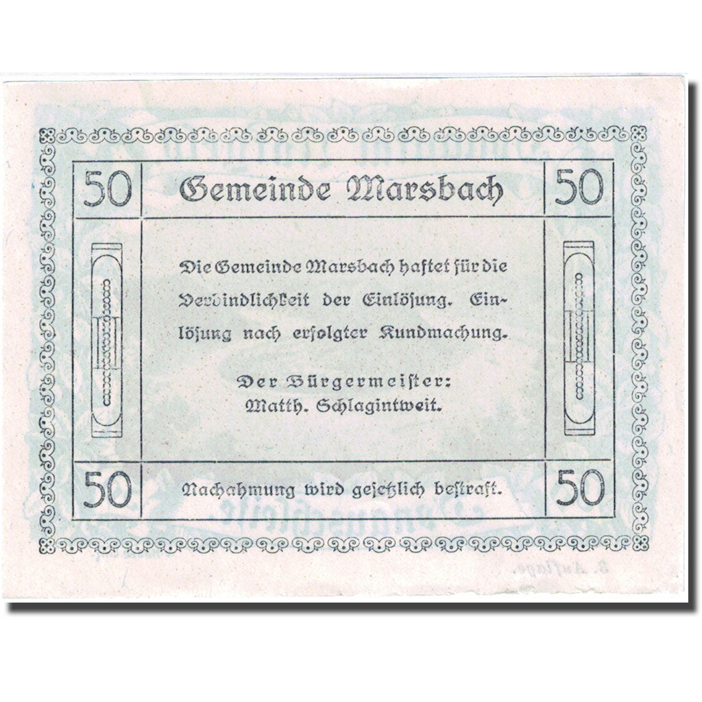 Geldschein, Österreich, Donautal, 50 Heller, montagne, 1920 SS Mehl:FS127h
