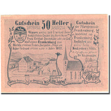 Banknote, Austria, Frankenburg, 50 Heller, village, UNC(60-62) pink Mehl:FS 207b