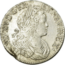Moneda, Francia, Louis XV, Écu de France-Navarre, Ecu, 1718, Caen, BC+, Plata