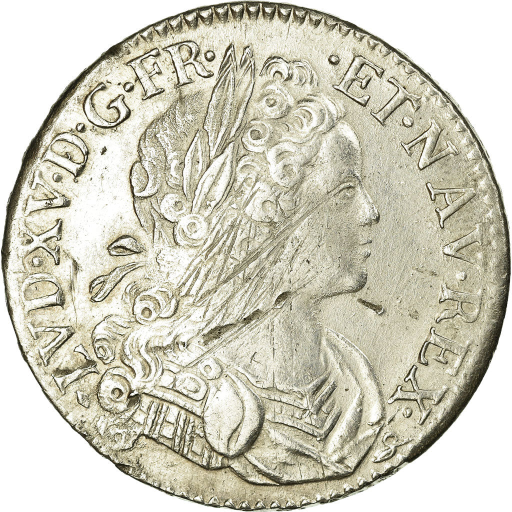 Coin, France, Louis XV, Écu de France-Navarre, Ecu, 1718, Rouen, EF(40-45)