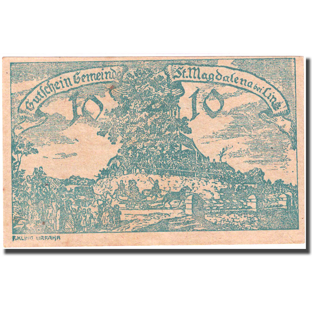 Billete, Austria, Sankt Magdalena bei Linz, 10 Heller EBC Mehl:FS 906b