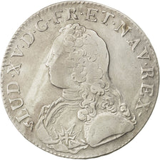 Francia, Louis XV, Écu aux branches d'olivier, Ecu, 1727, Rouen, MB, Argento...